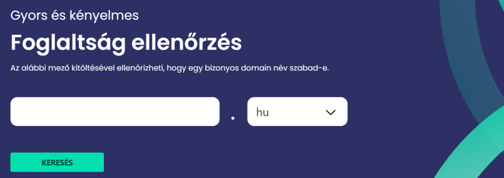 Domain foglaltság ellenőrzés